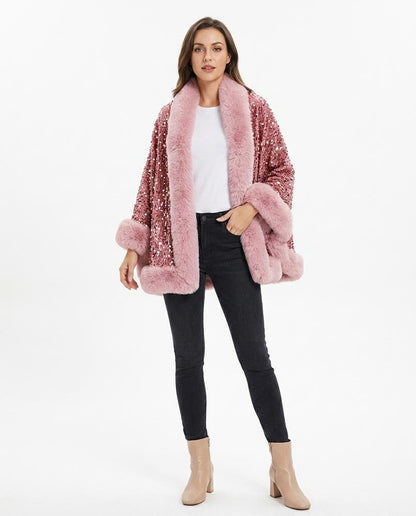 Nord Wear - Sunen | Sequined Faux Fur-Trimmed Jacket Women