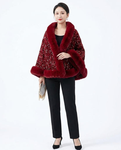 Nord Wear - Sunen | Sequined Faux Fur-Trimmed Jacket Women