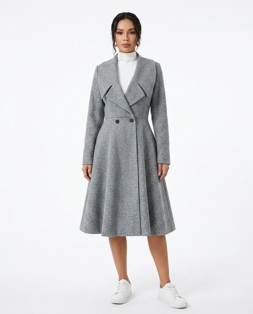 Nord Wear - Lolud | Double-Breasted Fit-and-Flare Coat Women