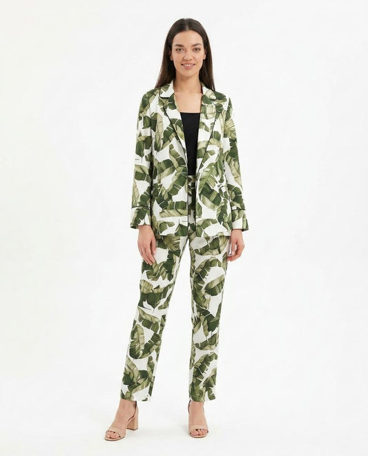 Nord Wear - Vegik | Leaf Print Woven Suit Women