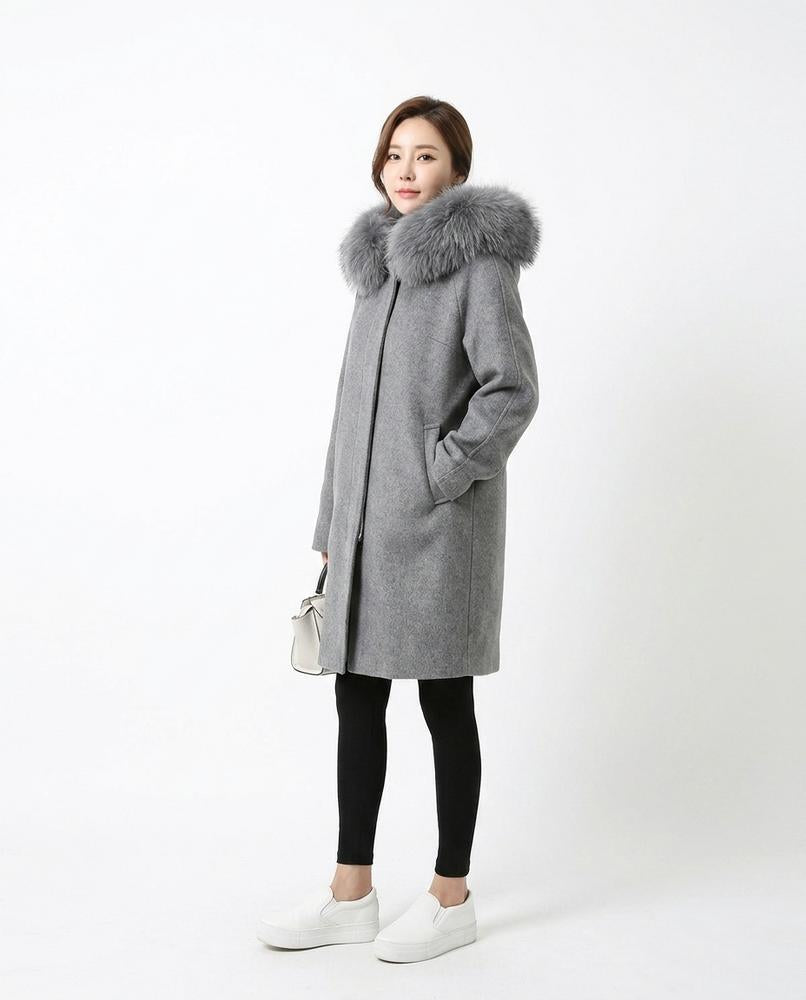 Nord Wear - Naniv | Fur-Trimmed Lined Coat Women