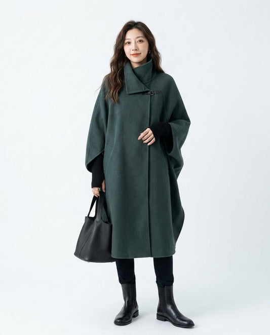 Nord Wear - Munam | High-Neck Cape-Style Coat Women
