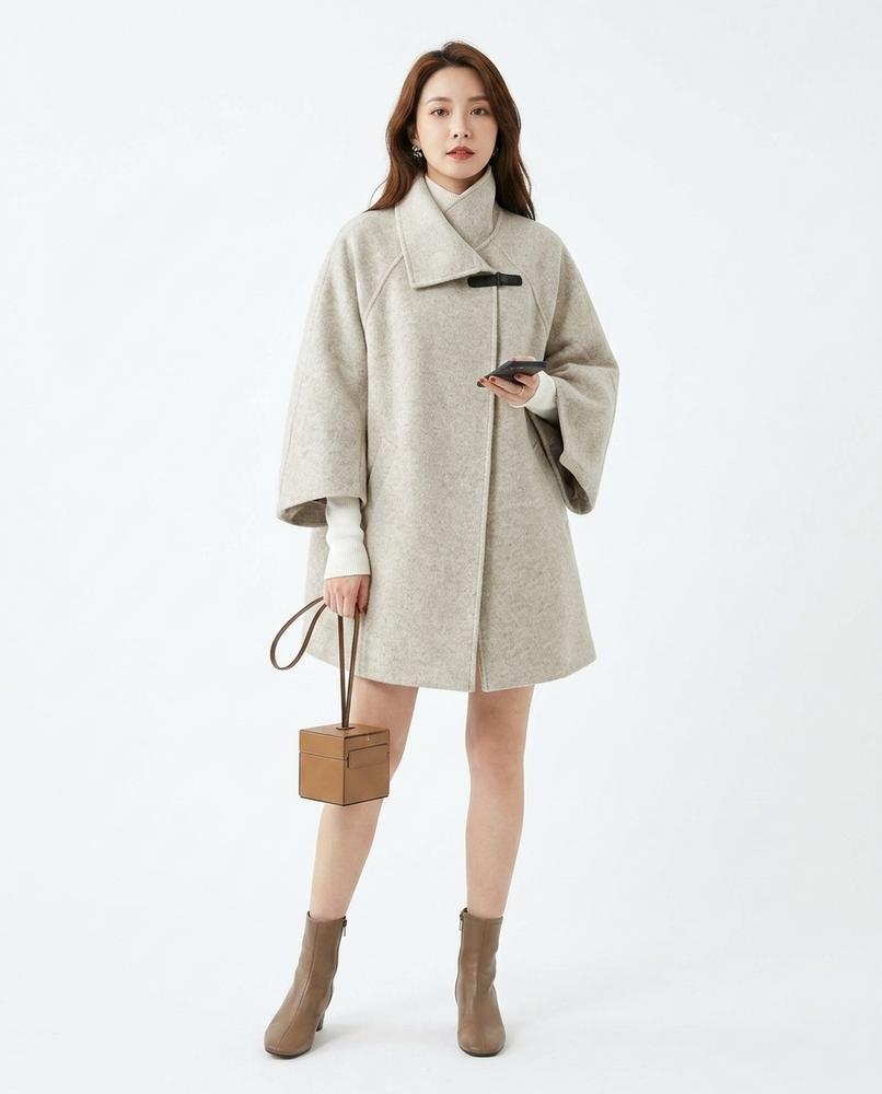Nord Wear - Munam | High-Neck Cape-Style Coat Women