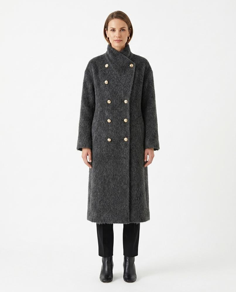 Nord Wear - Veval | Double-Breasted Textured Coat Women