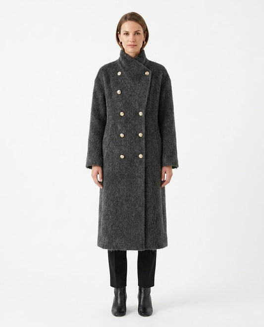 Nord Wear - Veval | Double-Breasted Textured Coat Women
