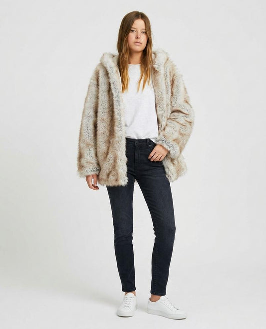 Nord Wear - Cower | Hooded Faux Fur Jacket Women