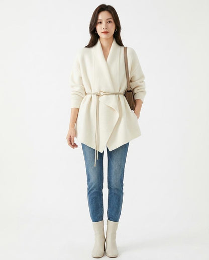 Nord Wear - Zinok | Draped Belted Knit Cardigan Women