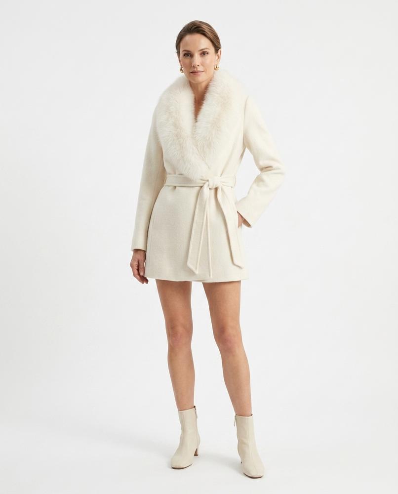 Nord Wear - Nupot | Fur-Collar Belted Coat Women