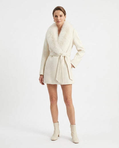 Nord Wear - Nupot | Fur-Collar Belted Coat Women