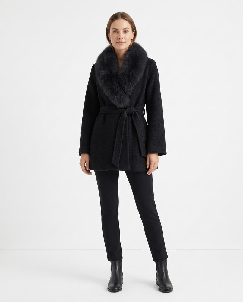 Nord Wear - Nupot | Fur-Collar Belted Coat Women