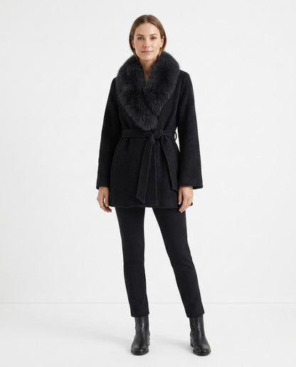 Nord Wear - Nupot | Fur-Collar Belted Coat Women