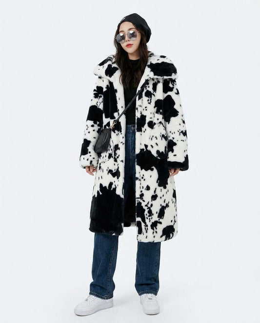 Nord Wear - Mamit | Cow-Print Faux Fur Coat Women