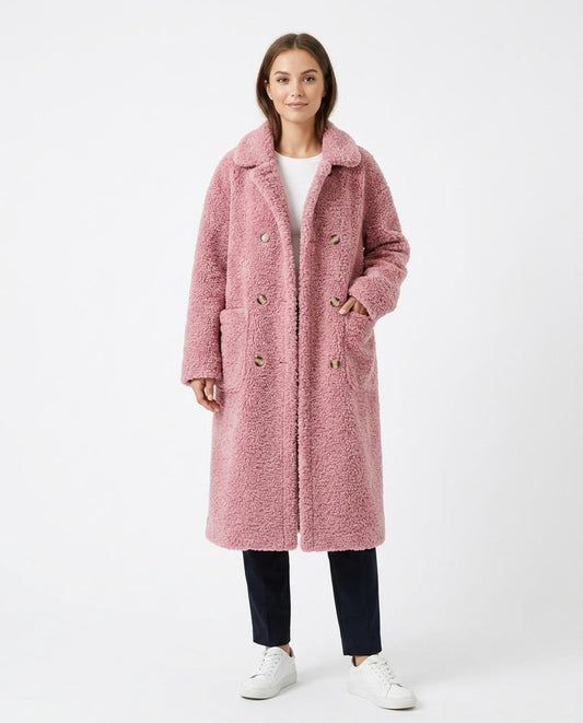 Nord Wear - Dabol | Double-Breasted Teddy Fleece Coat Women