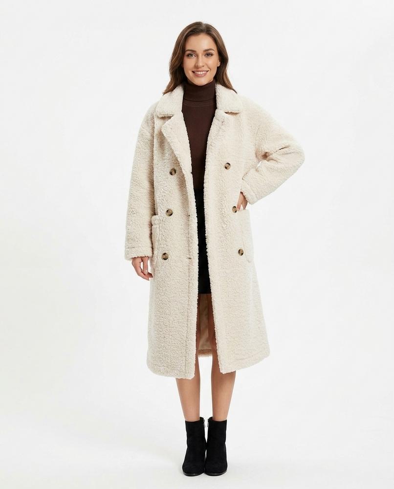 Nord Wear - Dabol | Double-Breasted Teddy Fleece Coat Women