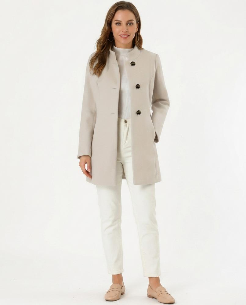 Nord Wear - Cozun | Single-Breasted Stand-Collar Coat Women