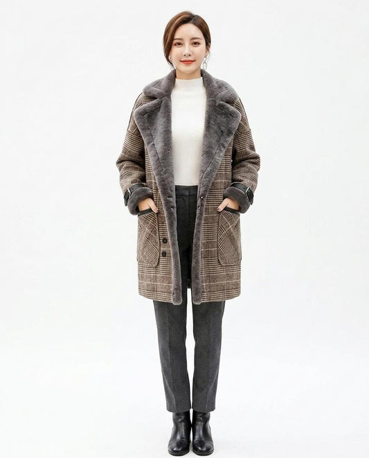 Nord Wear - Zegov | Plaid Shearling-Lined Coat Women