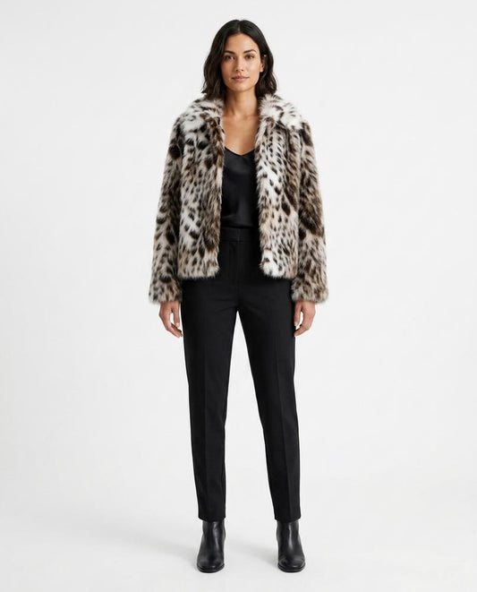 Nord Wear - Vusil | Faux Fur Leopard Print Jacket Women