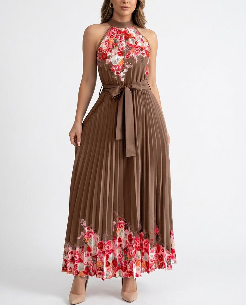 Nord Wear - Retos | Pleated Printed Maxi Dress Women