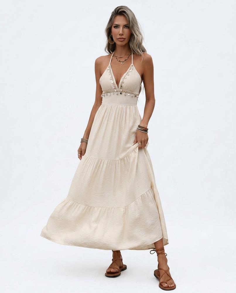 Nord Wear - Luzer | Halterneck Tiered Maxi Dress Women