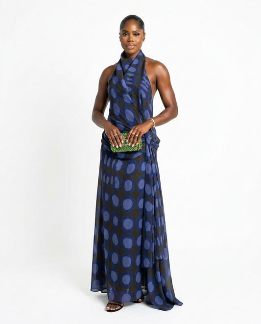 Nord Wear - Rufil | Halter Neck Sleeveless Maxi Dress Women