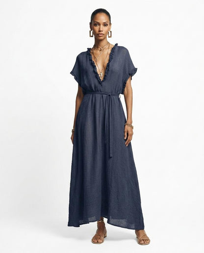 Nord Wear - Yomil | Ruffled Tie-Waist Maxi Dress Women