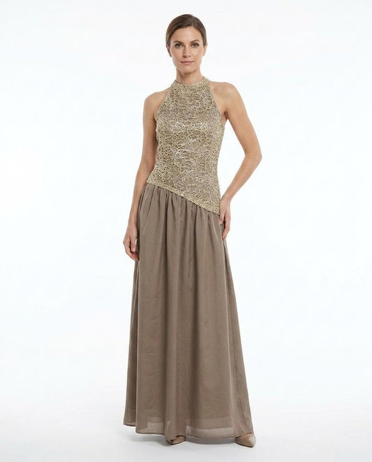 Nord Wear - Sozed | Halter-Neck Lace-Bodice Maxi Dress Women