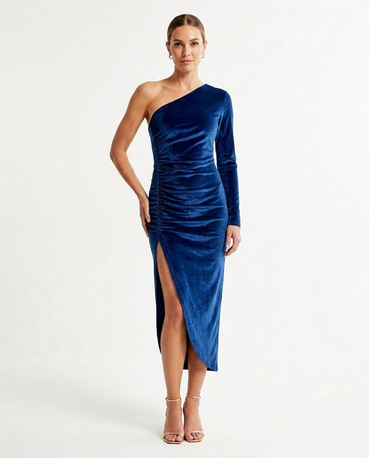 Nord Wear - Vusor | Velvet One-Shoulder Midi Dress Women
