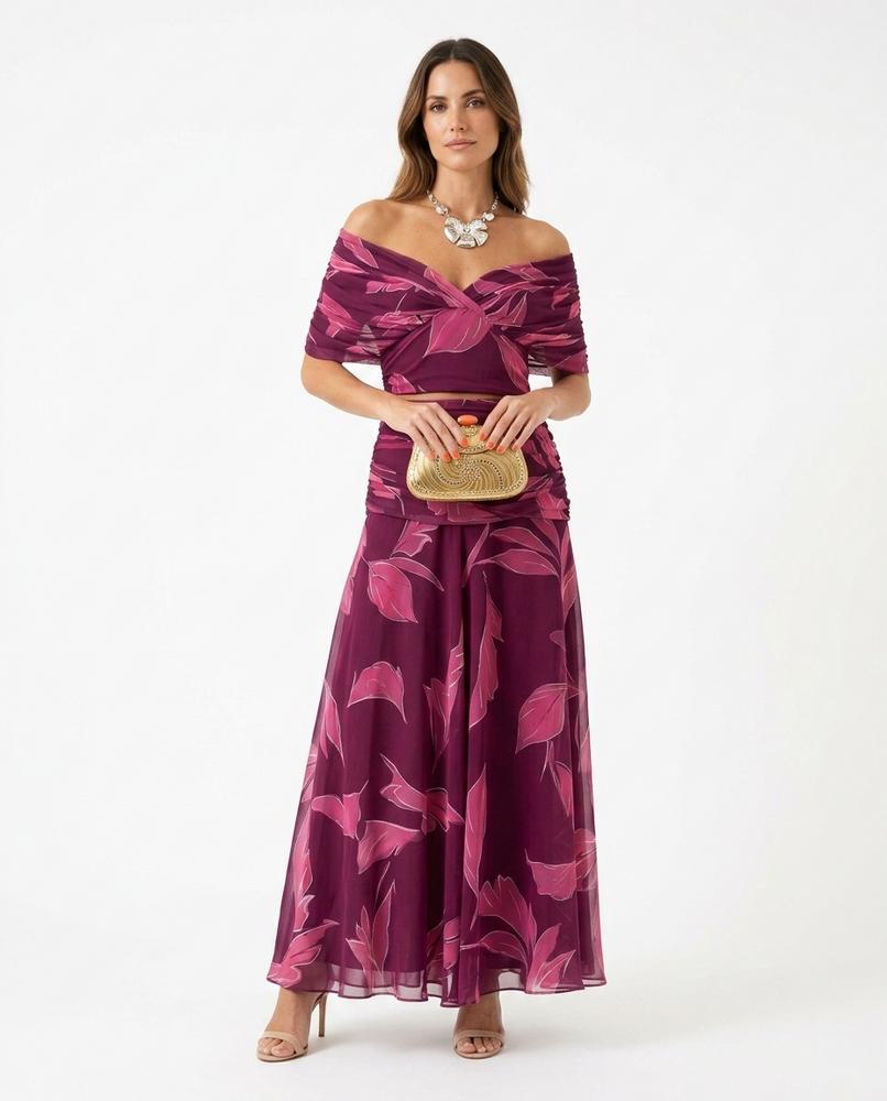 Nord Wear - Zatel | Off-Shoulder Patterned Maxi Dress Women