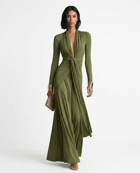 Nord Wear - Yiwal | Long-Sleeved Knotted Maxi Dress Women
