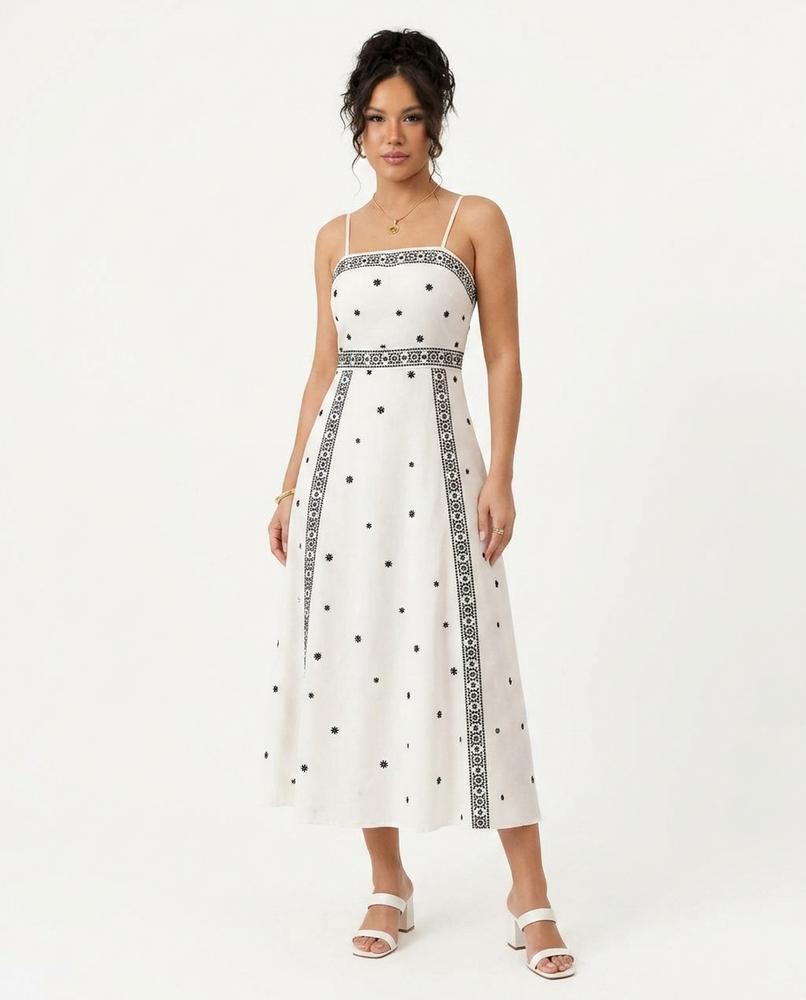 Nord Wear - Kuvok | Embroidered A-Line Midi Dress Women
