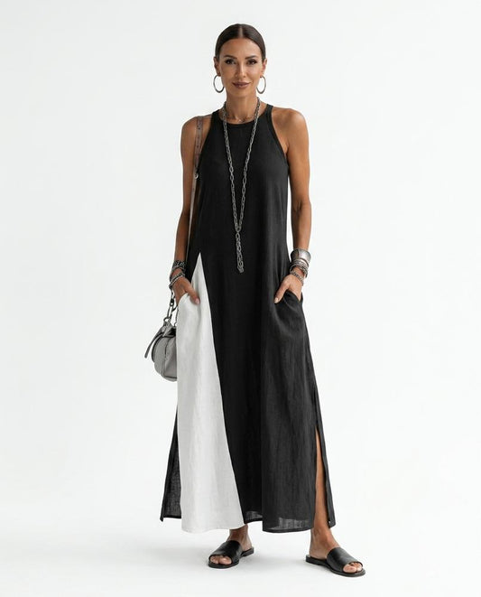 Nord Wear - Nirak | Sleeveless Two-Tone Maxi Dress Women