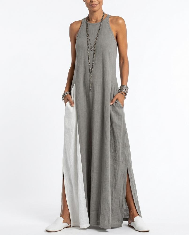 Nord Wear - Nirak | Sleeveless Two-Tone Maxi Dress Women