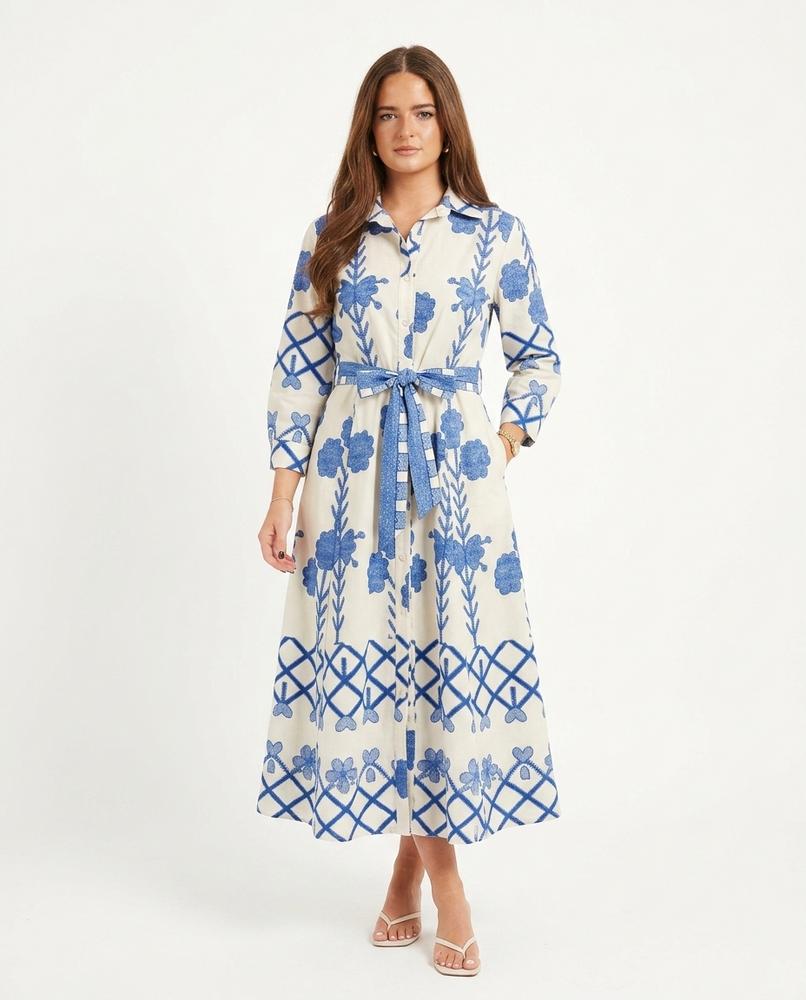 Nord Wear - Senud | Patterned Collared Midi Dress Women