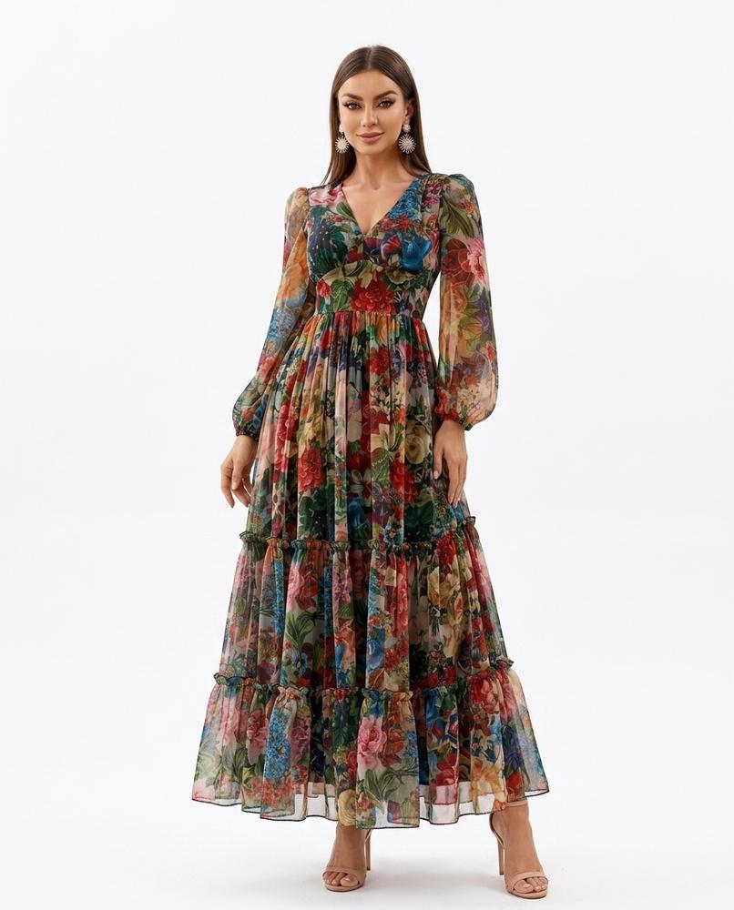 Nord Wear - Eofan | Floral Tiered Maxi Dress Women