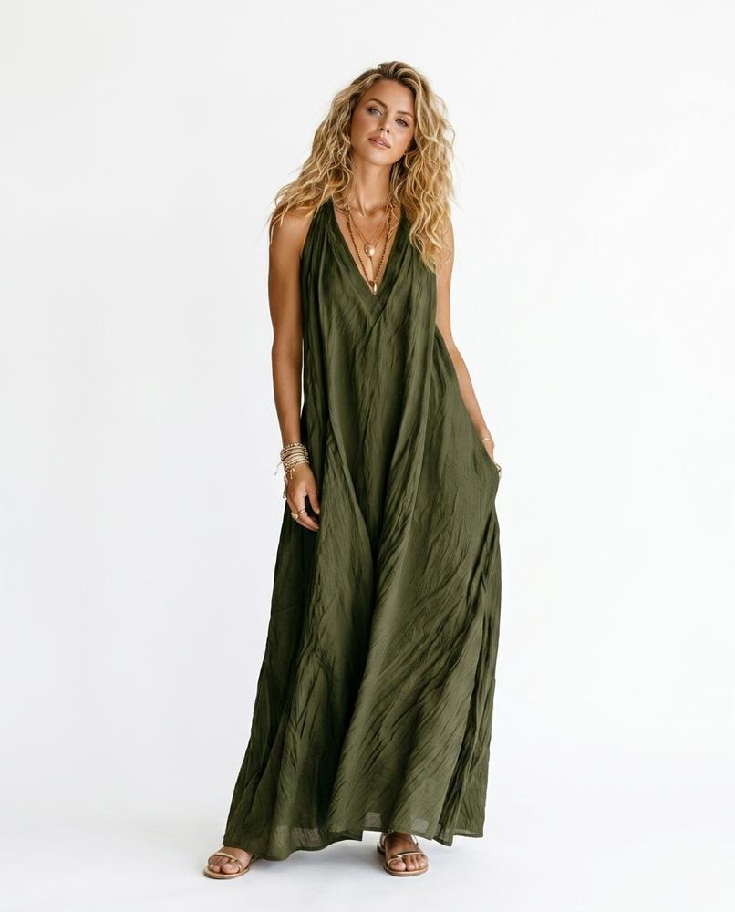 Nord Wear - Dimer | Crinkled Halterneck Maxi Dress Women