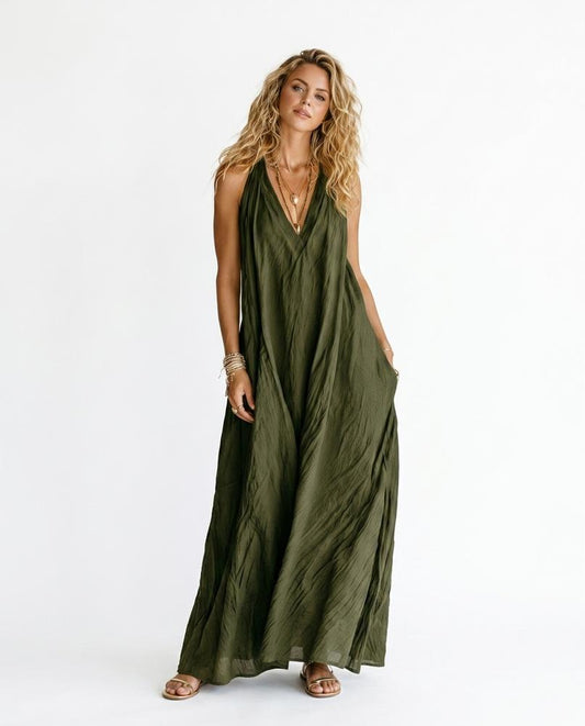 Nord Wear - Dimer | Crinkled Halterneck Maxi Dress Women