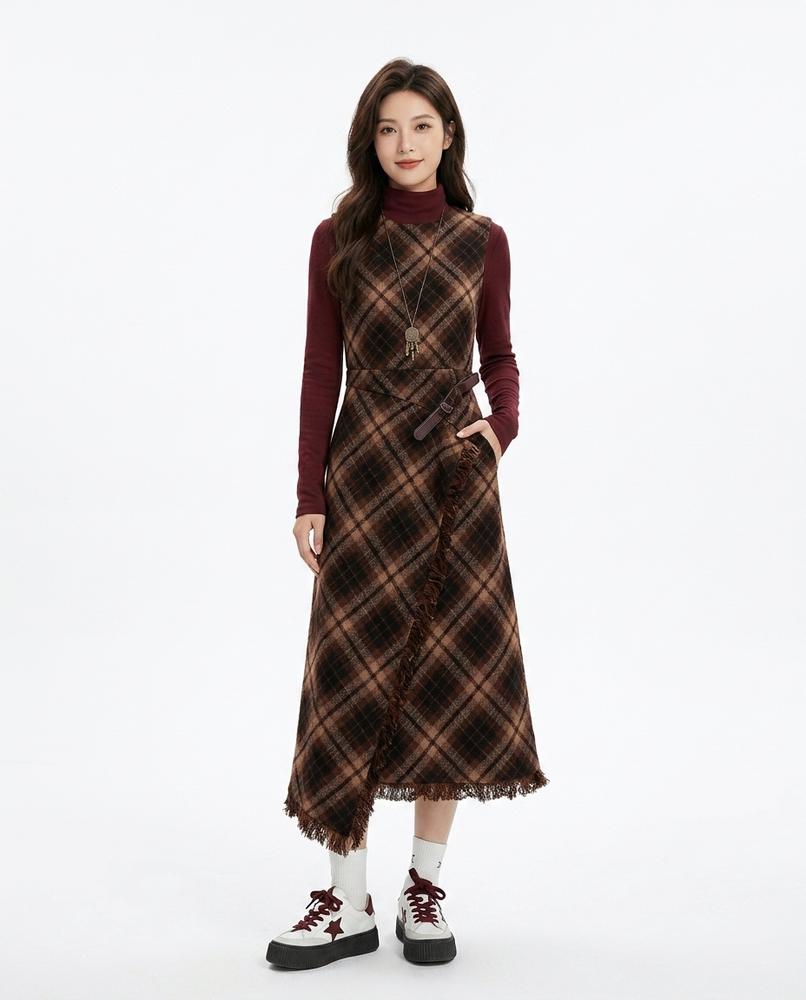 Nord Wear - Yibod | Sleeveless Plaid Dress Women