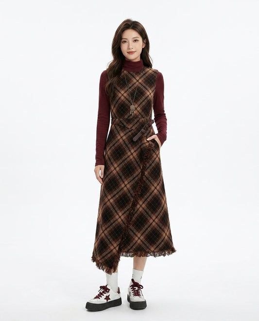 Nord Wear - Yibod | Sleeveless Plaid Dress Women