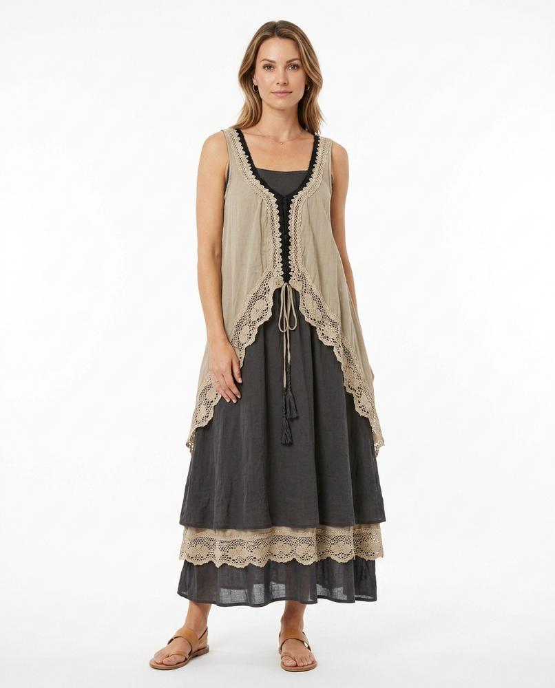 Nord Wear - Yefim | Lace-Trimmed Layered Maxi Dress Women