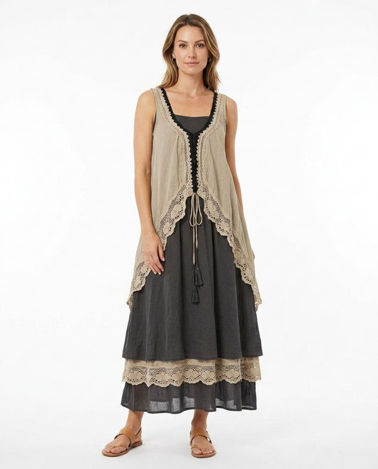 Nord Wear - Yefim | Lace-Trimmed Layered Maxi Dress Women