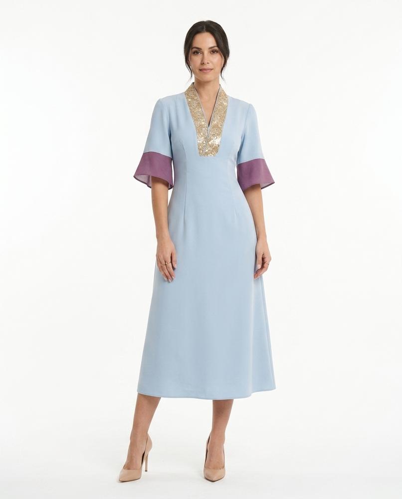 Nord Wear - Vonat | Sequin-Trimmed Flared-Sleeve Midi Dress Women