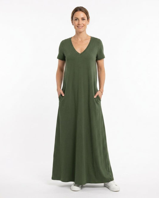 Nord Wear - Aomon | V-Neck Short-Sleeved Maxi Dress Women