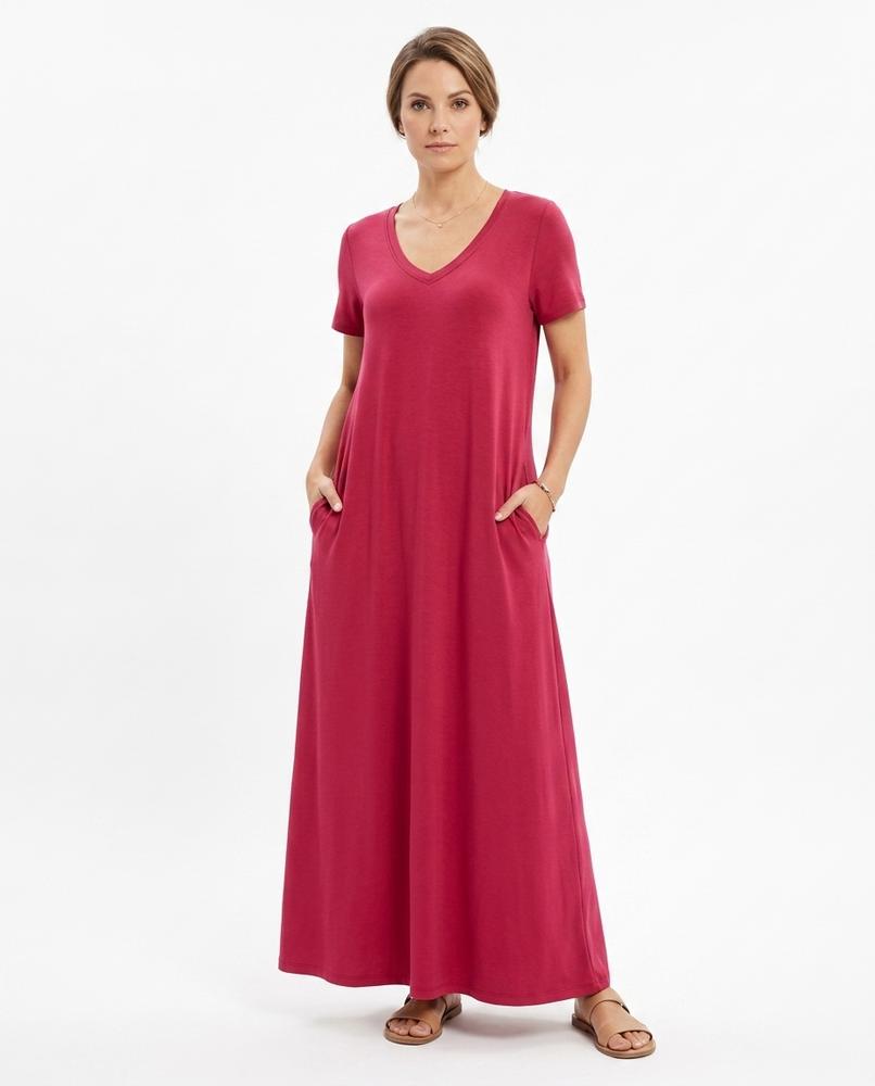 Nord Wear - Aomon | V-Neck Short-Sleeved Maxi Dress Women