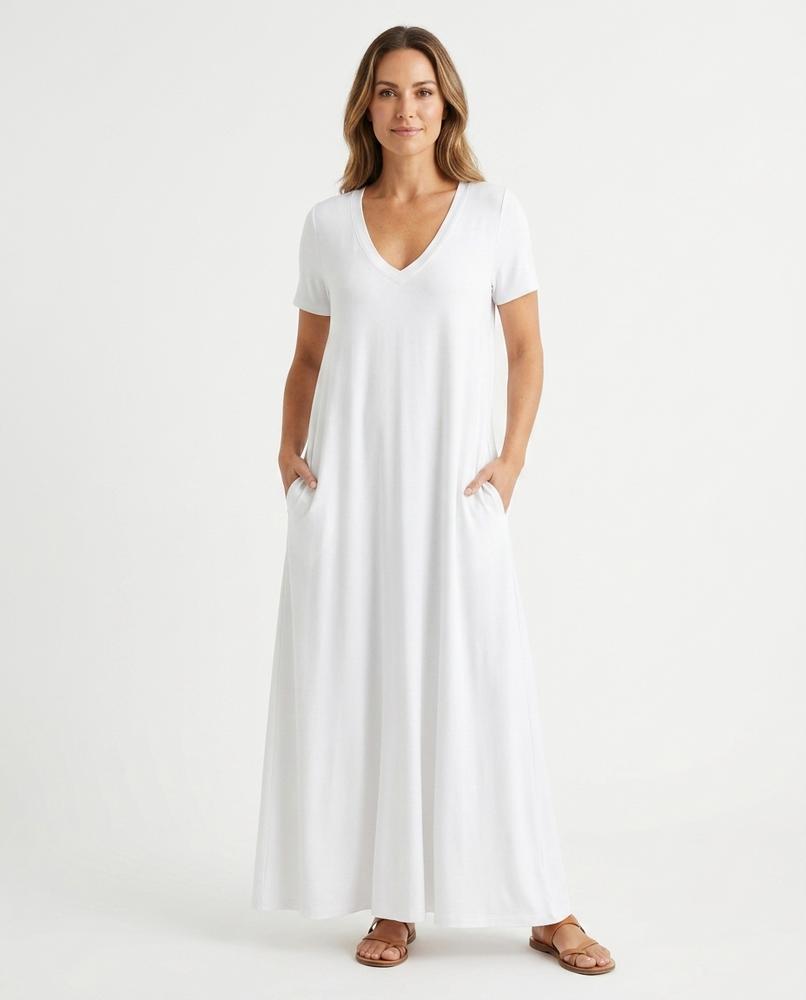Nord Wear - Aomon | V-Neck Short-Sleeved Maxi Dress Women