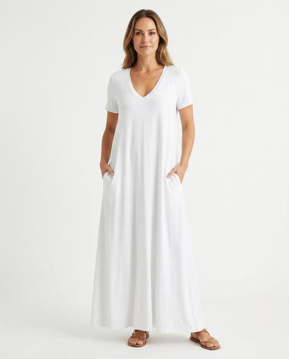 Nord Wear - Aomon | V-Neck Short-Sleeved Maxi Dress Women