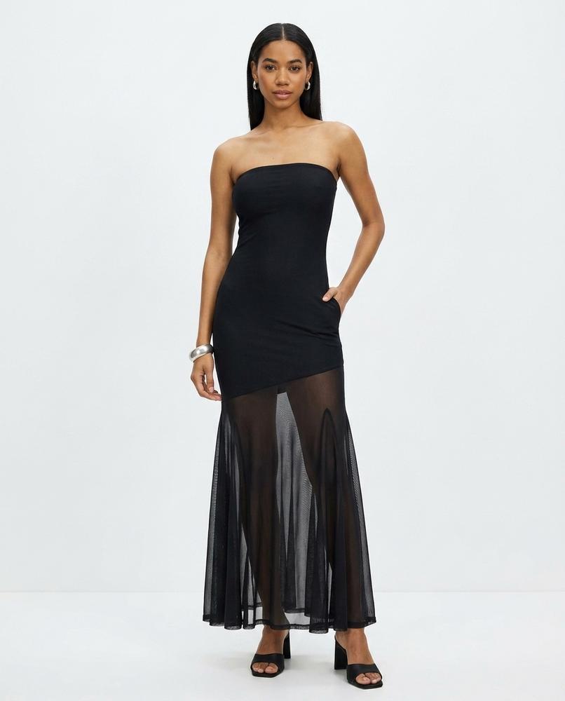 Nord Wear - Dapit | Strapless Sheer-Panel Maxi Dress Women
