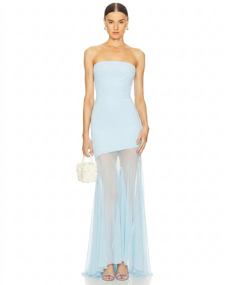 Nord Wear - Dapit | Strapless Sheer-Panel Maxi Dress Women