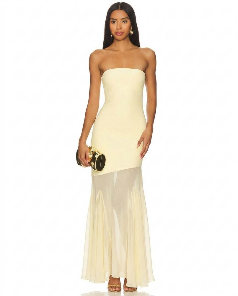 Nord Wear - Dapit | Strapless Sheer-Panel Maxi Dress Women