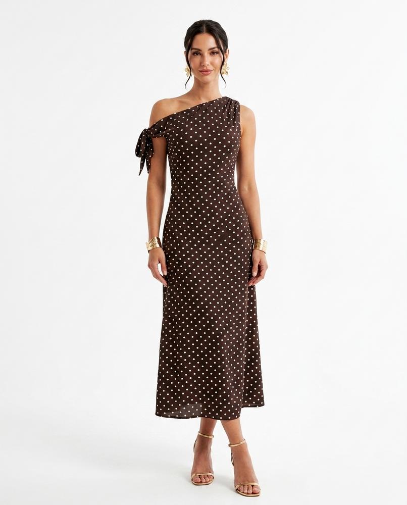 Nord Wear - Vuhun | Asymmetrical Polka Dot Midi Dress Women