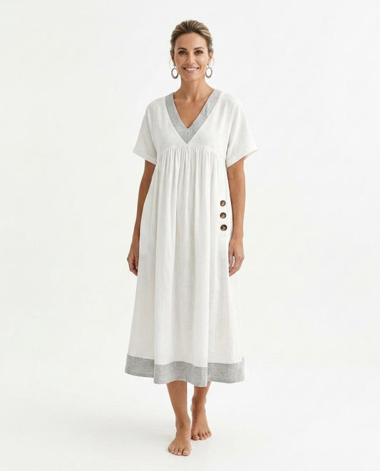 Nord Wear - Soser | Gathered V-Neck Midi Dress Women